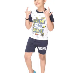 BAESD Boys Typography Printed T Shirt & Shorts-image-9