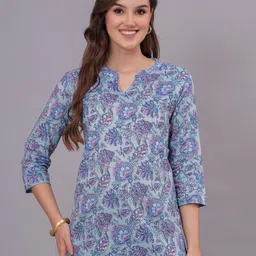 Bachuu Women Floral Printed Pure Cotton Kurti-picture-12