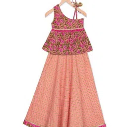Ka-mee Girls Printed Ready to Wear Lehenga &-image-85