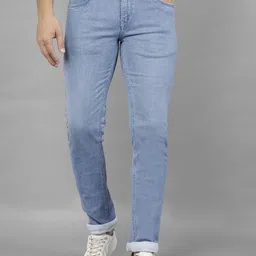 Canary London Men Smart Skinny Fit Low-Rise Heavy Fade Printed Stretchable Jeans-picture-3