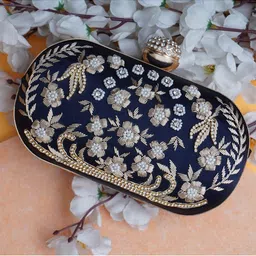 FOR THE BEAUTIFUL YOU Embellished Embroidered Box Clutch-38