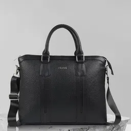 CIMONI Unisex Solid Leather Laptop Bag-image-23