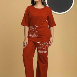 Naida Women Rust Co-Ords-image-86