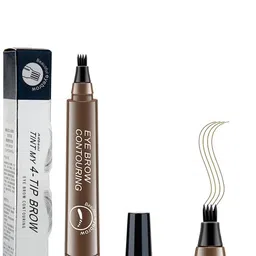 Adbeni Brow Contouring Pencil With Micro Fork Tip Applicator - 20g - Natural Brown image 1