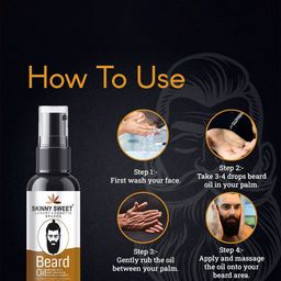 SKINNYSWEET Beard Oil Enriched With Vitamin E - 50 ml image 4
