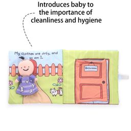 Intellibaby It's Bath Time Plush Cloth Book - Multicolor image 4