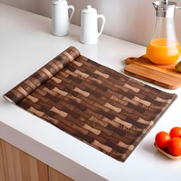 Myntra Elegant Homes Brown & Beige Printed Shelf Liner Organiser-20