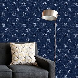 ArtzFolio Printed UV-Resistant Anti-Bacterial Blue Polka Dots Peel & Stick Wallpaper-image-53