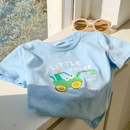 YK Girls Printed Henley Neck Raw Edge T-shirt-picture-0