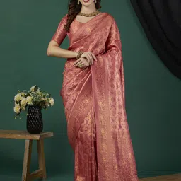 HI FI NX Ethnic Motifs Zari Pure Silk Kanjeevaram Saree-image-22