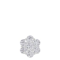 Sparkles Lab Grown Diamond 0.10 Carat Round Shape Floral Diamond Nose Pin 14K-image-93