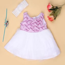 V-Mart Girls Self Design Fit & Flare Midi Dress-picture-6