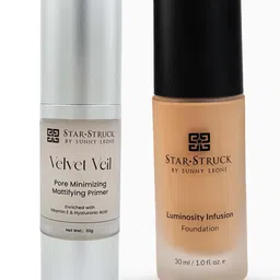 STARSTRUCK BY SUNNY LEONE Set of Velvet Veil Primer & Luminosity Infusion Foundation-15