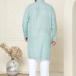 SOJANYA PLUS Men Ethnic Motifs Printed Regular Kurta with Pyjamas image 5