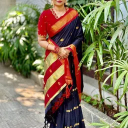 A S CREATION Woven Design Zari Pure Silk Kanjeevaram Saree-image-58