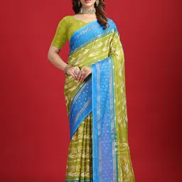 A.V.M. SILK MILLS Ethnic Motifs Poly Chiffon Saree-image-56