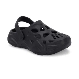 SZN Men Black Back Strap Rubber Clogs-picture-43