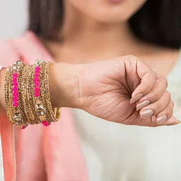 Mamon Creations Women Chura Bangle Set-picture-0