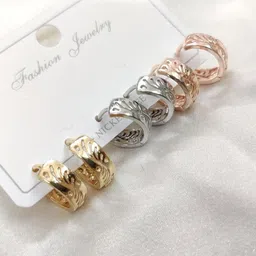 Lovemi Movements Set Of 3 Stainless Steel Circular Shaped Hoop Earrings-51
