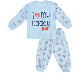 THE LITTLE KIDS Typography Printed Night suits-image-27