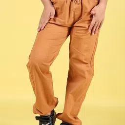 V-Mart Girls Mid-Rise Chinos Trousers-image-0