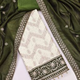 LeeliPeeri Designer Floral Embroidered Silk Zari Unstitched Dress Material-picture-45