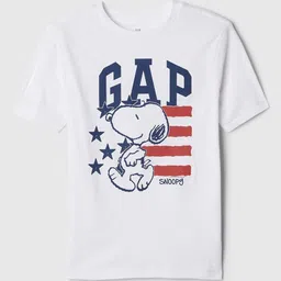 GAP Boys Snoopy Printed Pure Cotton T-shirt-image-23