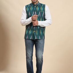 SKAVIJ Printed Woven Nehru Jackets-20