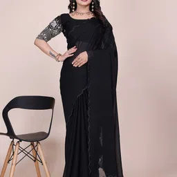 K 5 Fashion Pure Chiffon Saree-picture-54