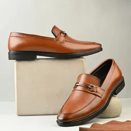SERVER Men Round Toe Formal Loafers-image-85