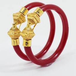 SATTIK Brass Gold-plated Bangle Set-image-86