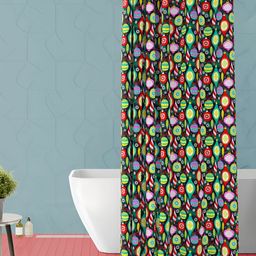 ArtzFolio Green & Yellow Printed Waterproof Shower Curtain-image-83