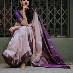 SANJANA SILK Woven Design Zari Silk Blend Kanjeevaram Saree-picture-43