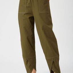 Mystere Paris Contrast Stitched Pure Cotton Lounge Pants-image-42