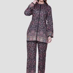 aarbee Printed Mandarin Collar Tunic With Palazzo-picture-3