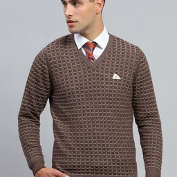Monte Carlo Men Checked Woollen Pullover-picture-15