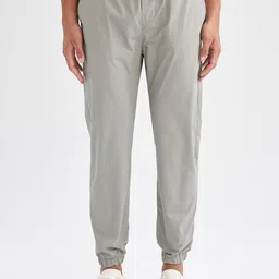 DeFacto Men Pure Cotton Mid-Rise Joggers Trousers-image-80