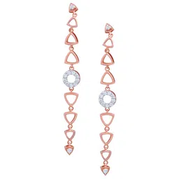 BHIMA Jewels 18K Hallmark 750 Purity Rose Gold Round Diamond Stud-11