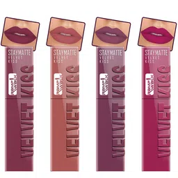 Ramp Walk Velvet Kiss Set Of 4 Matte Liquid Lipstick- 3.5 ml Each- Shade- 4- 5 - 6 -8-16