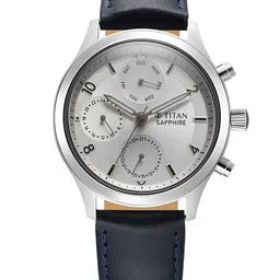 Titan Men Textured Dial & Leather Straps Analogue Watch 1874SL04-image-81