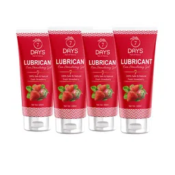 7 DAYS Set Of 4 Lubricant Cum Stimulating Gel - Strawberry - 100ml Each-40