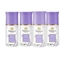 YARDLEY LONDON Women Set Of 4 Anti-Perspirant Deodorant Roll-Ons English Lavender - 50 ml Each-50