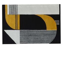 PRESTO Black Printed Geometric Hand Tufted Wool Carpet-16