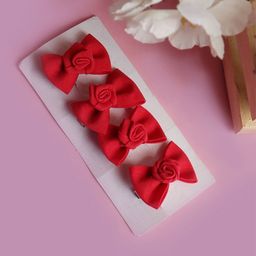 Soho Boho Studio Set of 4 Women Red Bobby Pins-14