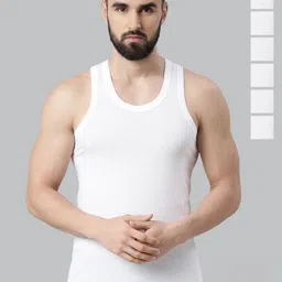 Force NXT Pack Of 7 Cotton Undershirt Finez Fine Innerwear Vest MNFF-141-R3-WHT-PO7-image-4