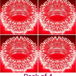 ENORMITY 4-Pcs Red & White Rice Shape Bulb String Lights image 1