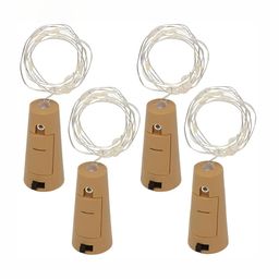 SPARK WORLD Yellow 4 Pieces Cork LED String Lights-29