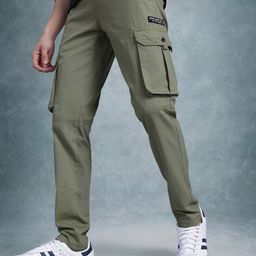 The Roadster Life Co. Solid Men Cargos Trousers-image-83