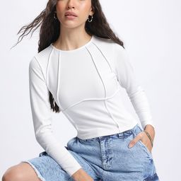 glitchez Elevated Basics Ribbed Upturn Stitch Fitted Top-picture-19