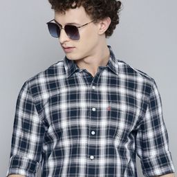 Levis Slim Fit Checked Pure Cotton Casual Shirt-image-45